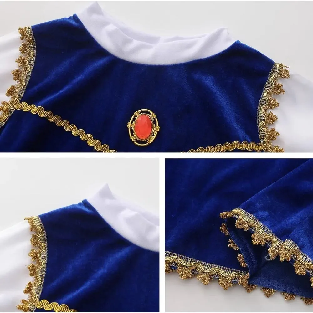 Mecamelon King Prince Charming Costume for Boys Kids Medieval Sz 7-8 Years